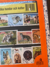 Load image into Gallery viewer, Cat and Dog vintage postal stamps
