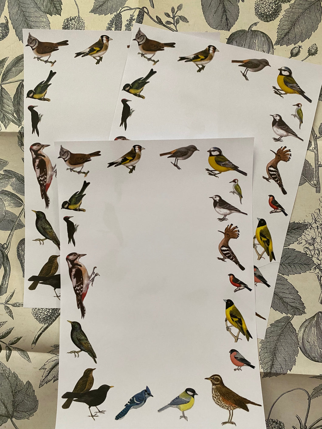 Field Birds Letter Sheets