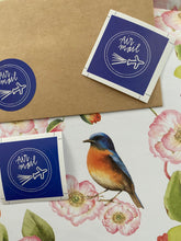 Load image into Gallery viewer, Air mail plane round stickers
