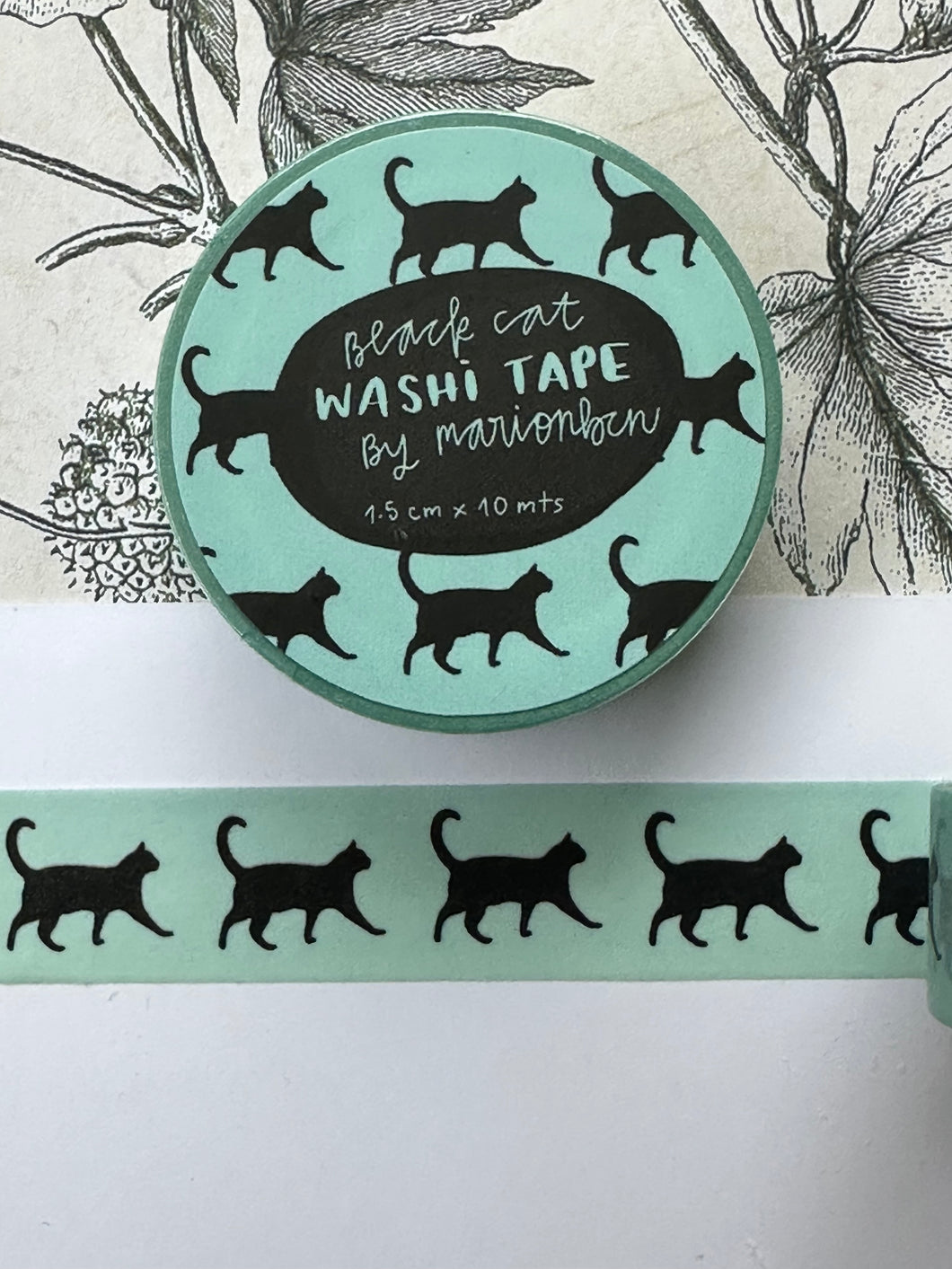 Black cat washi tape