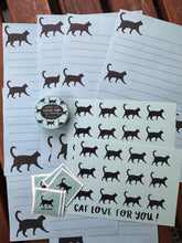 Load image into Gallery viewer, Black cat Stationery set

