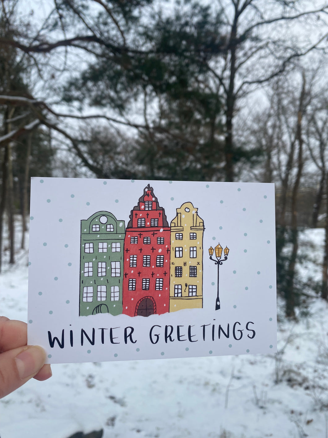 Stockholm houses postcard
