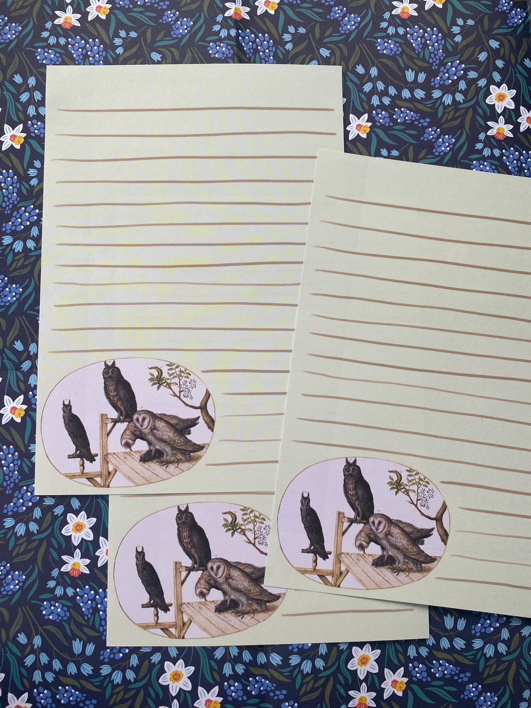 Vintage Owls Letter sheets