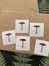 Load image into Gallery viewer, Amanita muscaria round stickers
