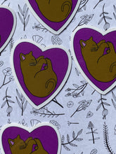 Load image into Gallery viewer, Cat love vinyl stickers
