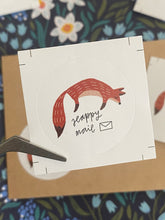 Load image into Gallery viewer, Fox Happy mail round stickers
