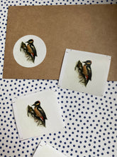 Load image into Gallery viewer, Woodpecker round stickers
