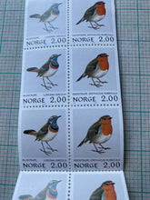 Load image into Gallery viewer, Vintage Birds Norwegian postal stamps from 1982
