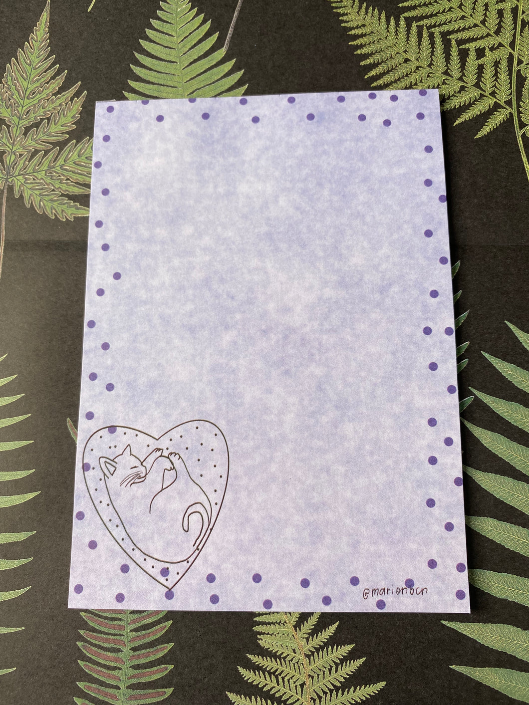 Cat love Purple notepad