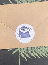 Load image into Gallery viewer, Happy mail envelope round stickers
