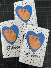 Load image into Gallery viewer, Cat in  heart stickers
