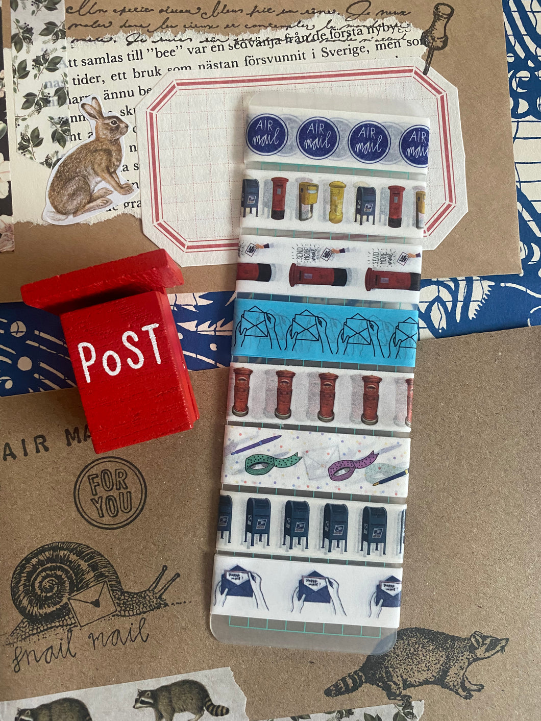Snail mail washi tape samples