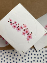 Load image into Gallery viewer, Cherry Blossoms round stickers
