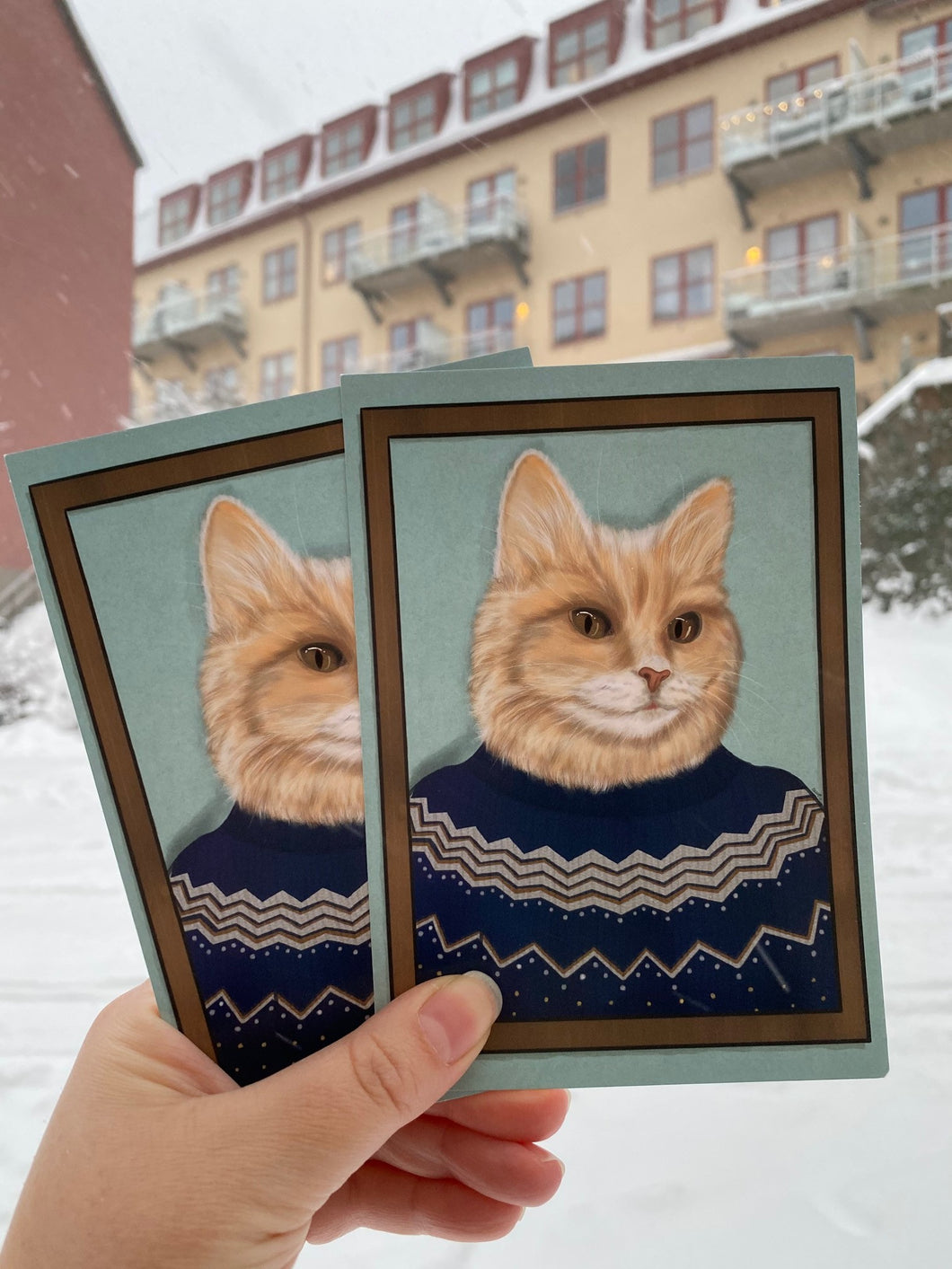 Juno in Sweater postcard