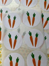 Load image into Gallery viewer, Carrot round stickers
