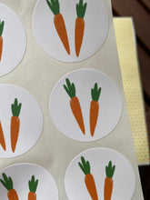 Load image into Gallery viewer, Carrot round stickers
