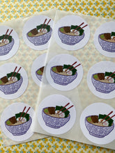 Load image into Gallery viewer, Ramen Bowl round stickers
