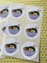 Load image into Gallery viewer, Ramen Bowl round stickers
