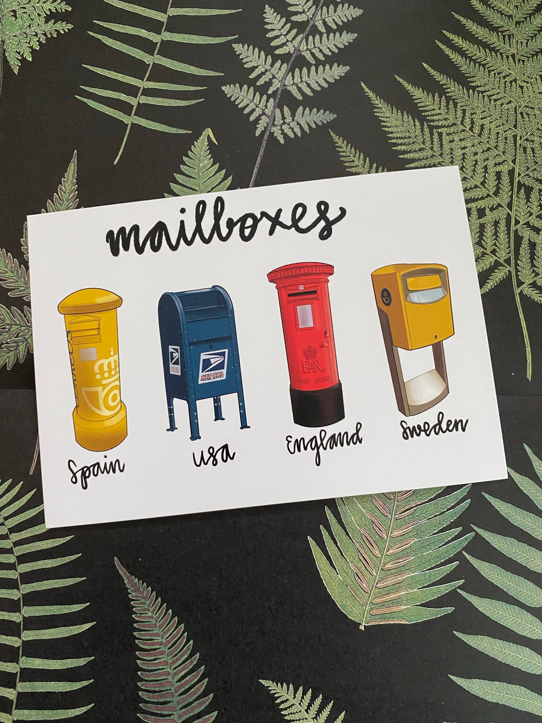 Mailboxes postcard