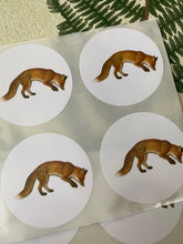 Load image into Gallery viewer, Fox round stickers
